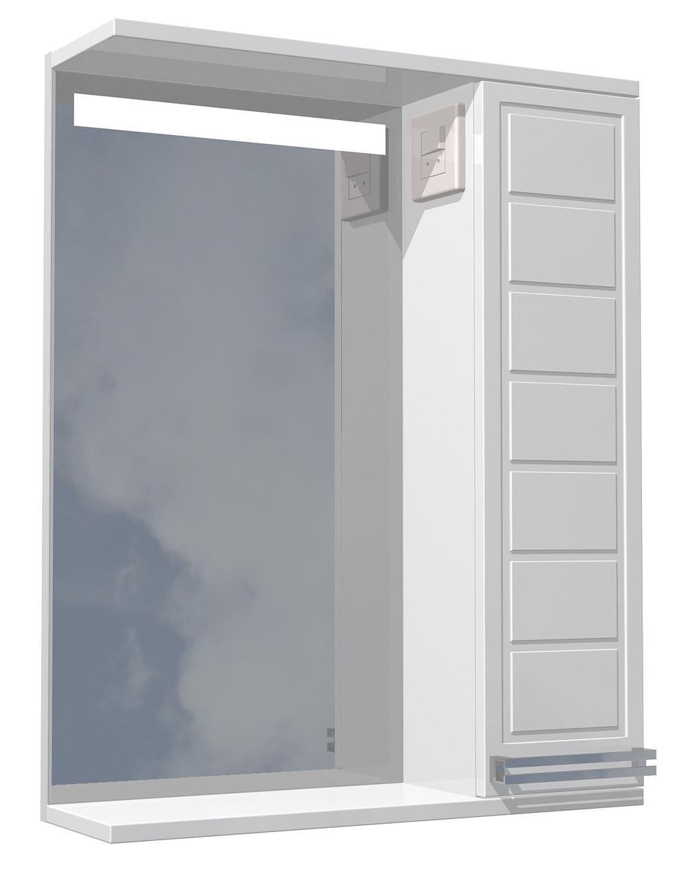 Зеркальный шкаф для ванной комнаты правый AVT Лайн с LED-подсветкой 55 см (30410910)