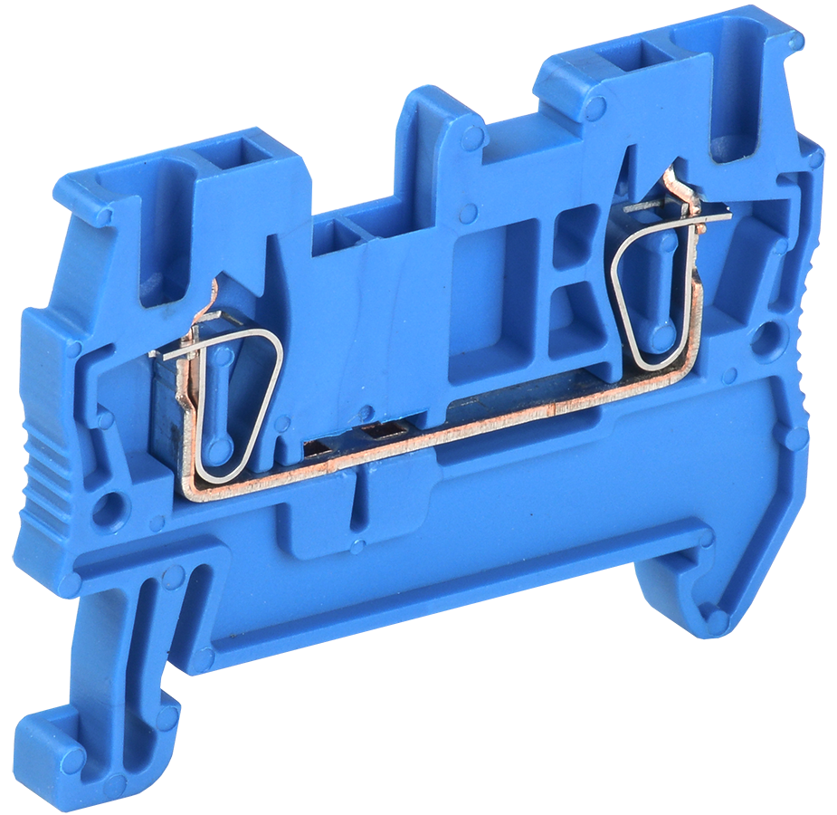Клемма пружинная наборная УЕК КПИ2в-1,5 17,5А 1,5 мм2 х 35,9х4,2х49,3 мм Синий (YZN11-001-K07)