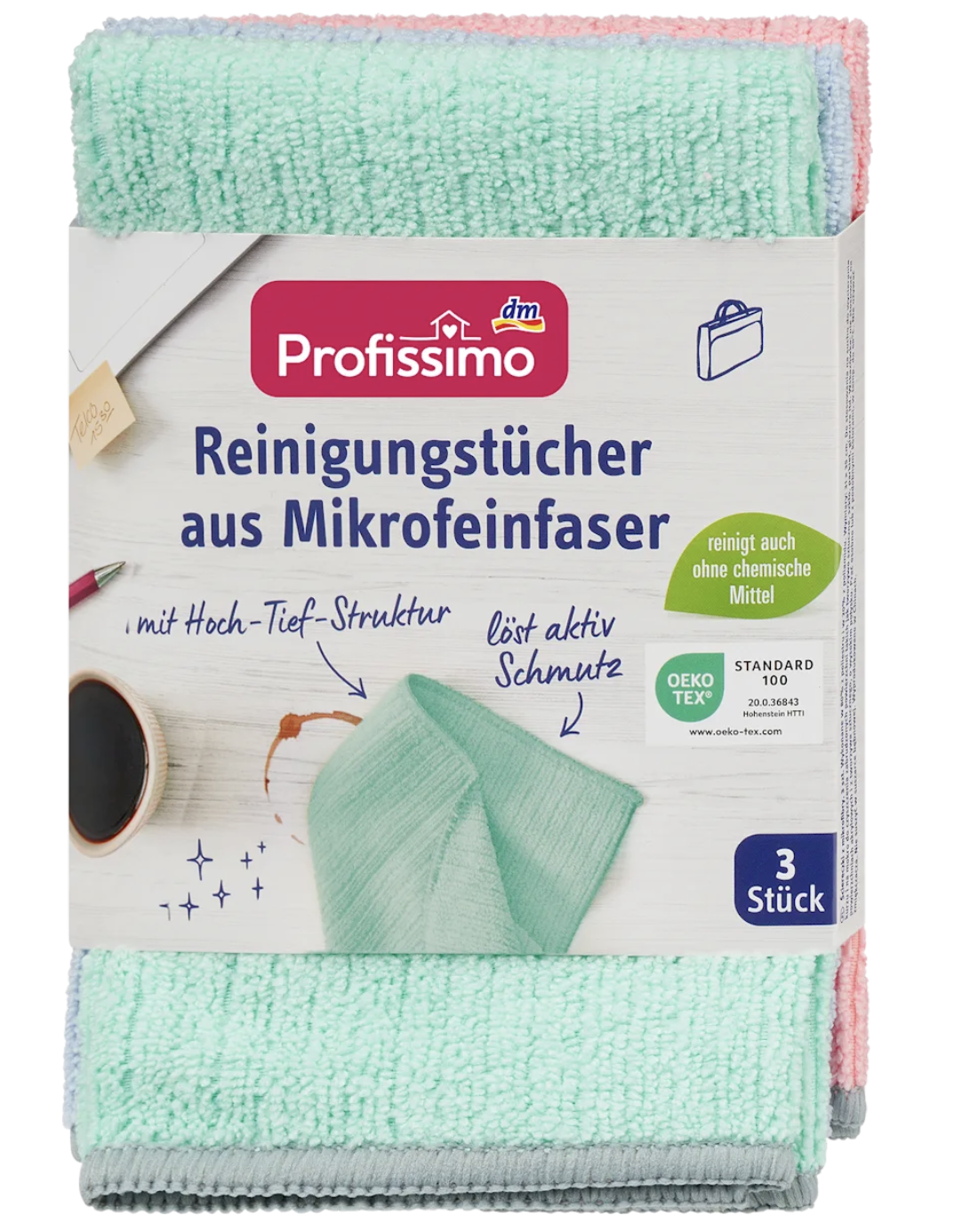 Серветки для чищення Profissimo Mikrofeinfaser 3 шт. (4066447717242) Серветки для чищення Profissimo Mikrofeinfaser 3 шт. (4066447717242)