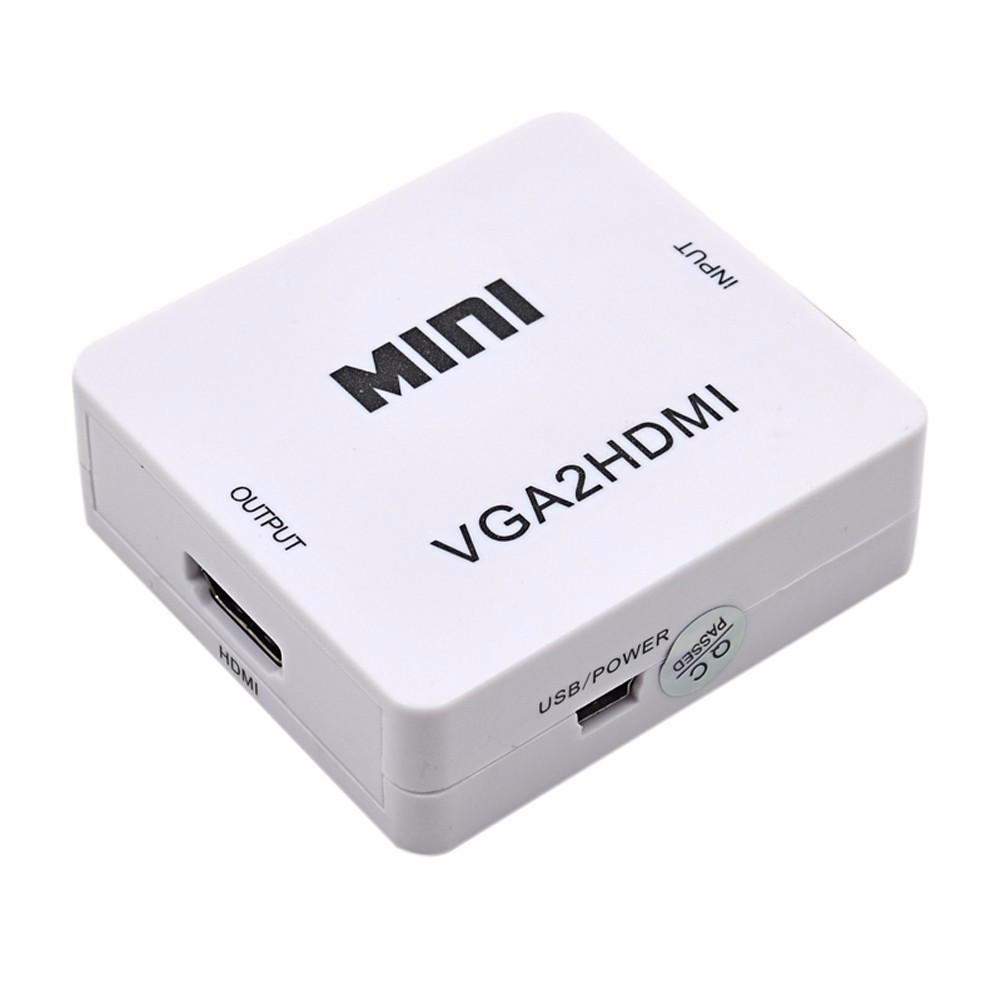 Конвертер переходник видеосигнала VGA to HDMI аудио Rias mini White (3_3936) - фото 2