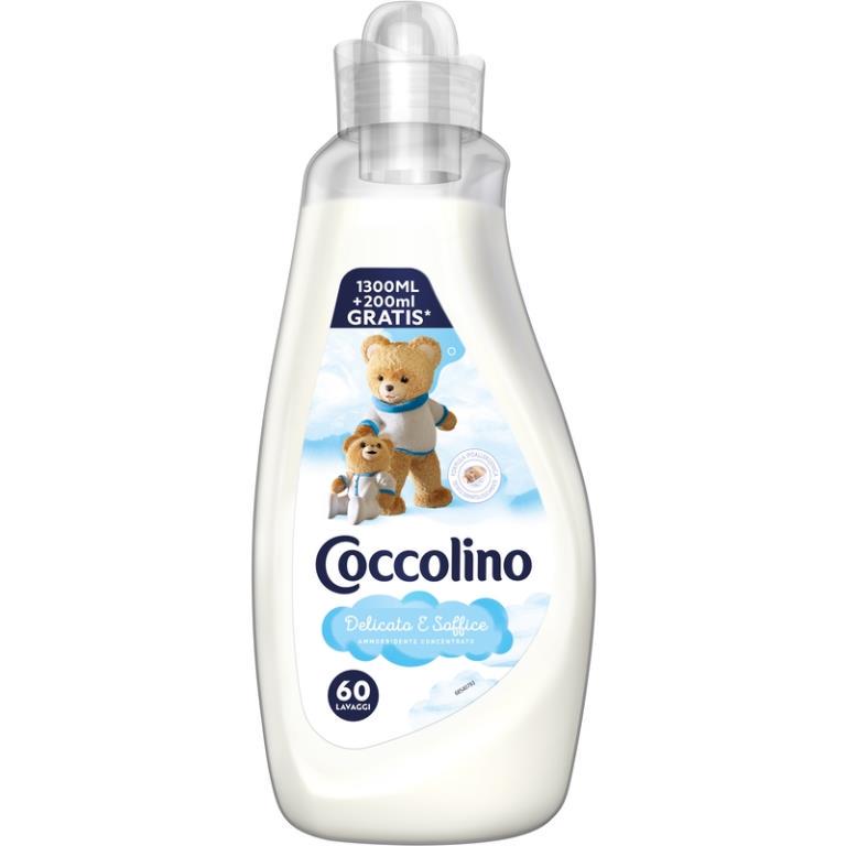 Кондиціонер-ополіскувач Coccolino Delicato Soffice парфумований для прання білизни 60 прань