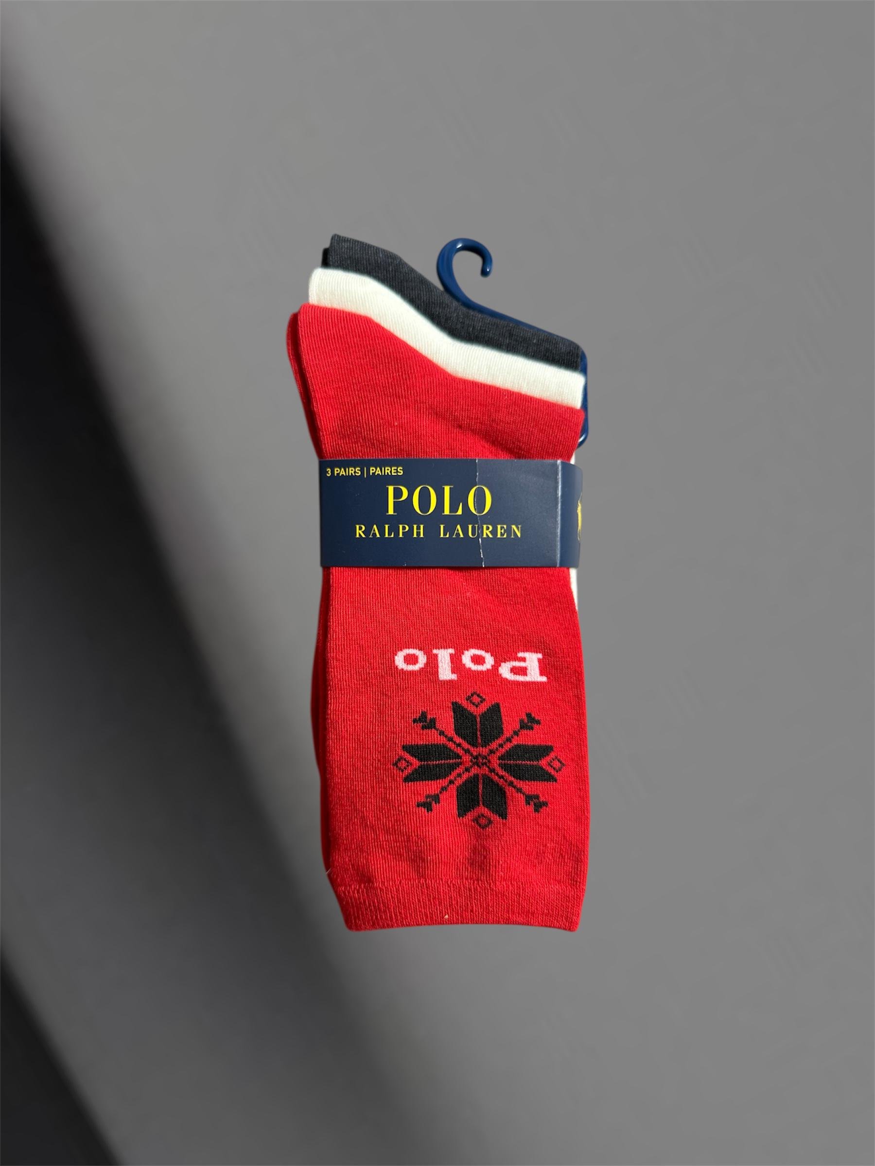 Носки Polo Ralph Lauren 3 пары р. 37-40 Красный/Серый/Бежевый Носки Polo Ralph Lauren 3 пары р. 37-40 Красный/Серый/Бежевый
