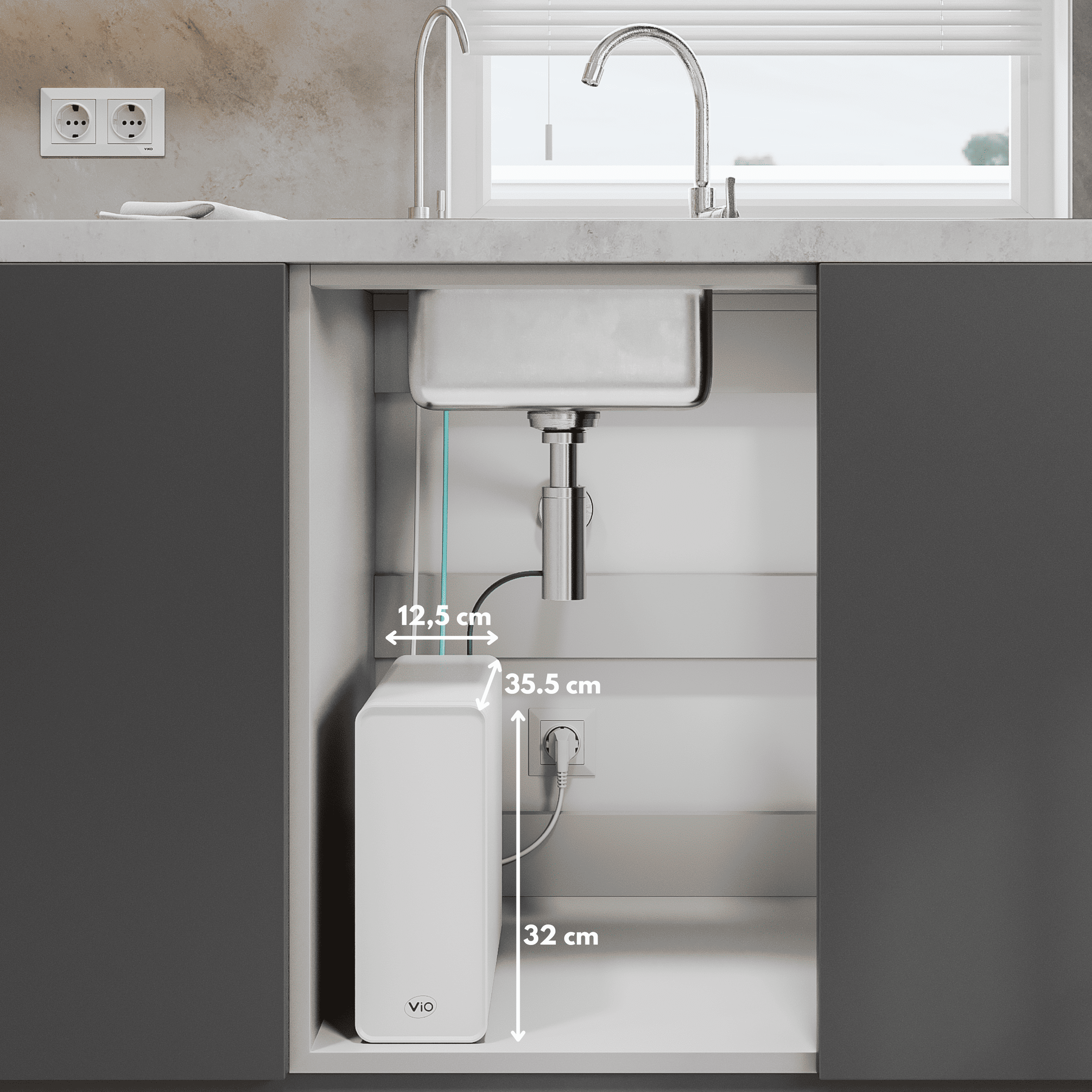 Фільтр для питної з системою зворотного осмосу ViO AW-RL01-600G під мийку (22055779) - фото 2 Фільтр для питної з системою зворотного осмосу ViO AW-RL01-600G під мийку (22055779) - фото 2