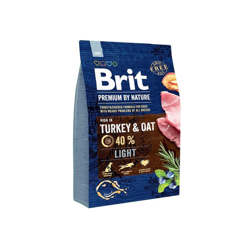Корм сухой Brit Premium Dog Light для собак с избыточным весом с индейкой 3 кг (8595602526581)