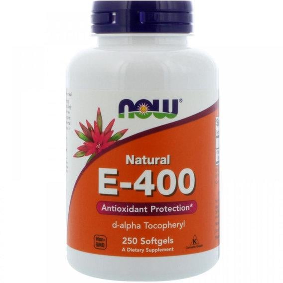 Вітамін E NOW Foods Vitamin E-400 DA 250 Softgels