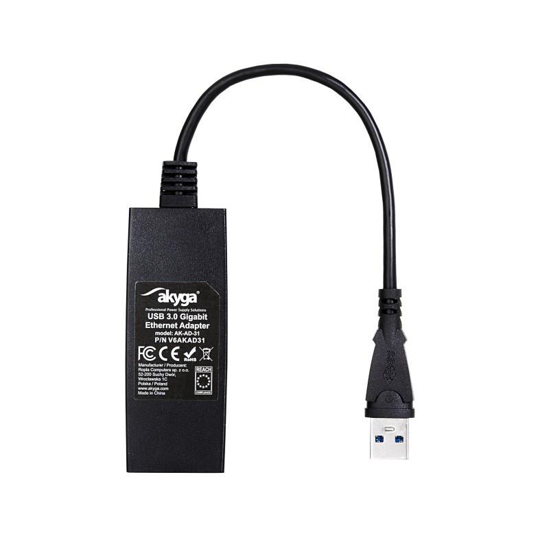 Адаптер сетевой LAN Акыга АК-АД-31 USB 3.0 на RJ45 1000 Мбит/с совместим с Windows и Mac 15 см Черный - фото 2 Адаптер сетевой LAN Акыга АК-АД-31 USB 3.0 на RJ45 1000 Мбит/с совместим с Windows и Mac 15 см Черный - фото 2