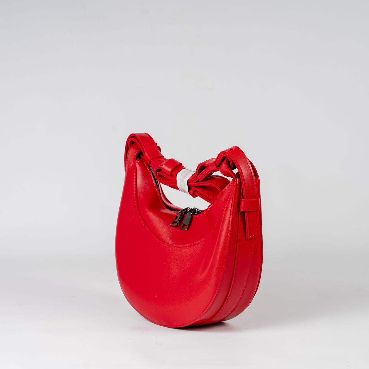 Сумка женская хобо KVITUCHA №54-24 с длинным ремешком Красный - фото 3