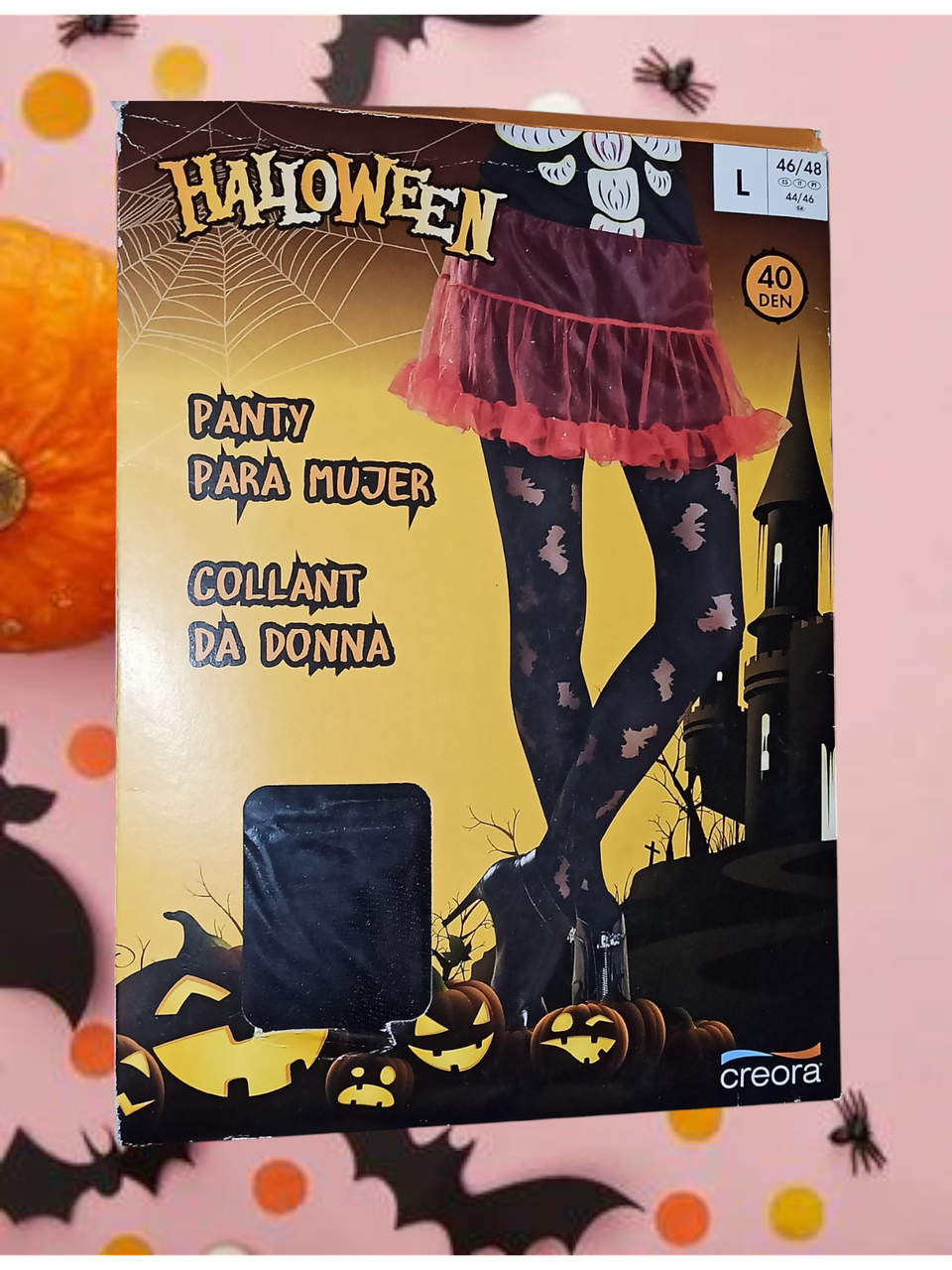 Колготки с летучими мышами на Хэллоуин 40den L р. 46-48 Черный (L0415) - фото 2 Колготки с летучими мышами на Хэллоуин 40den L р. 46-48 Черный (L0415) - фото 2