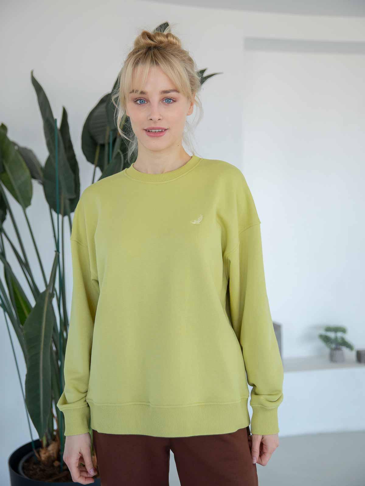 Світшот жіночий вільний FROMUS S/M Фісташковий (2577-14)