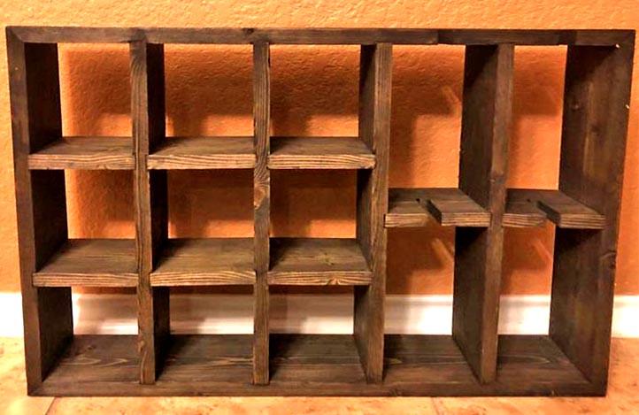 Полка для кружек из дерева Ахтала Капучино (СДК-001409)