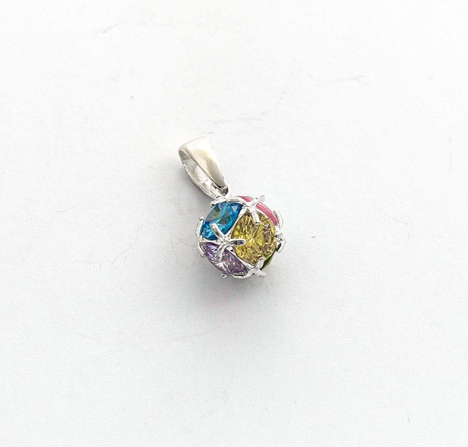 Кулон серебряный Maxi Silver 7977 с цветными фианитами (87977)