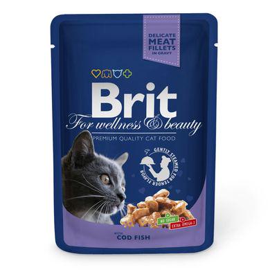 Влажный корм для кошек Brit Premium Cat Cod Fish pouch 100 г Треска