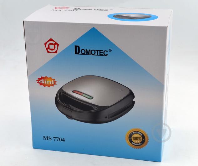 Сендвічниця Domotec MS 7704 вафельниця 4 в 1 Чорний (008090) - фото 5