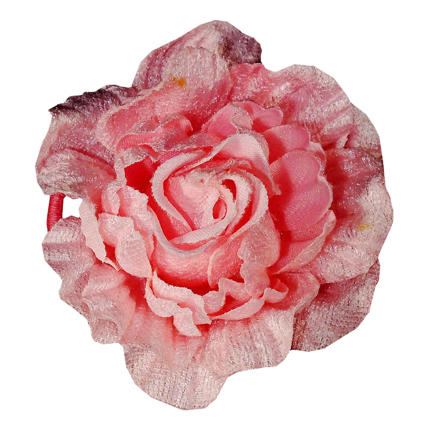 Брошь-заколка-резинка Seta Decor Роза бархат (122-206PN)