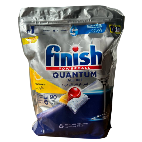 Таблетки для посудомоечных машин Finish Quantum All in 1 Lemon 90 шт.