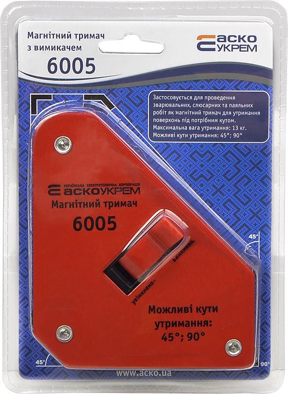 Держатель магнитный з перемикачем АСКО-УКРЕМ 6005 угол удержания 45/90° вес удержания 13 кг (A0200020101) - фото 4 Держатель магнитный з перемикачем АСКО-УКРЕМ 6005 угол удержания 45/90° вес удержания 13 кг (A0200020101) - фото 4