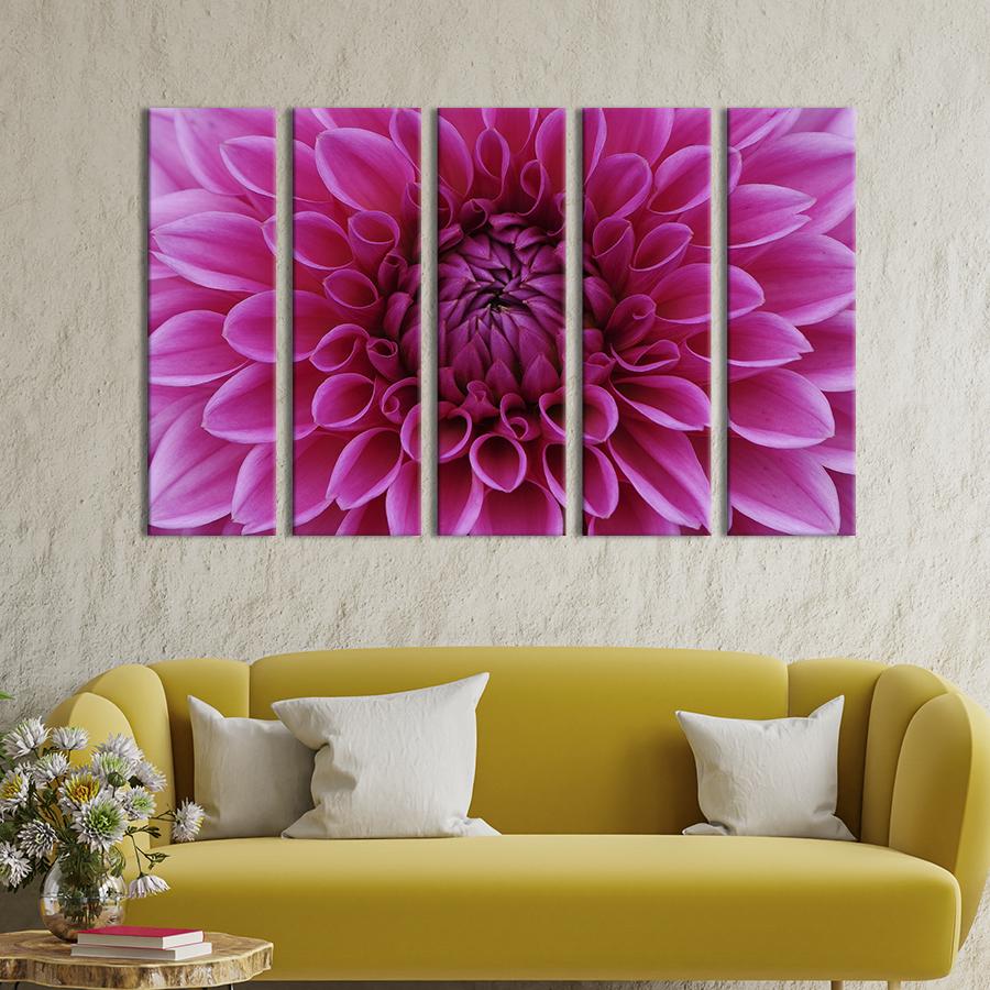 Картина на холсте Роскошная розовая хризантема 87x50 см (799-51)