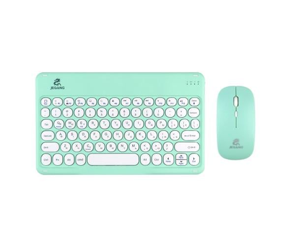 Клавиатура и мышь беспроводная JEQANG JB-362 Green