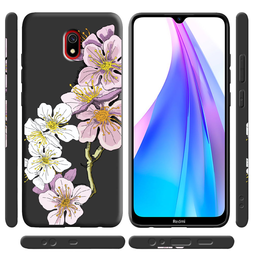 Чехол Boxface Xiaomi Redmi 8A Cherry Blossom Черный силикон (38341-cc4-38671) - фото 2