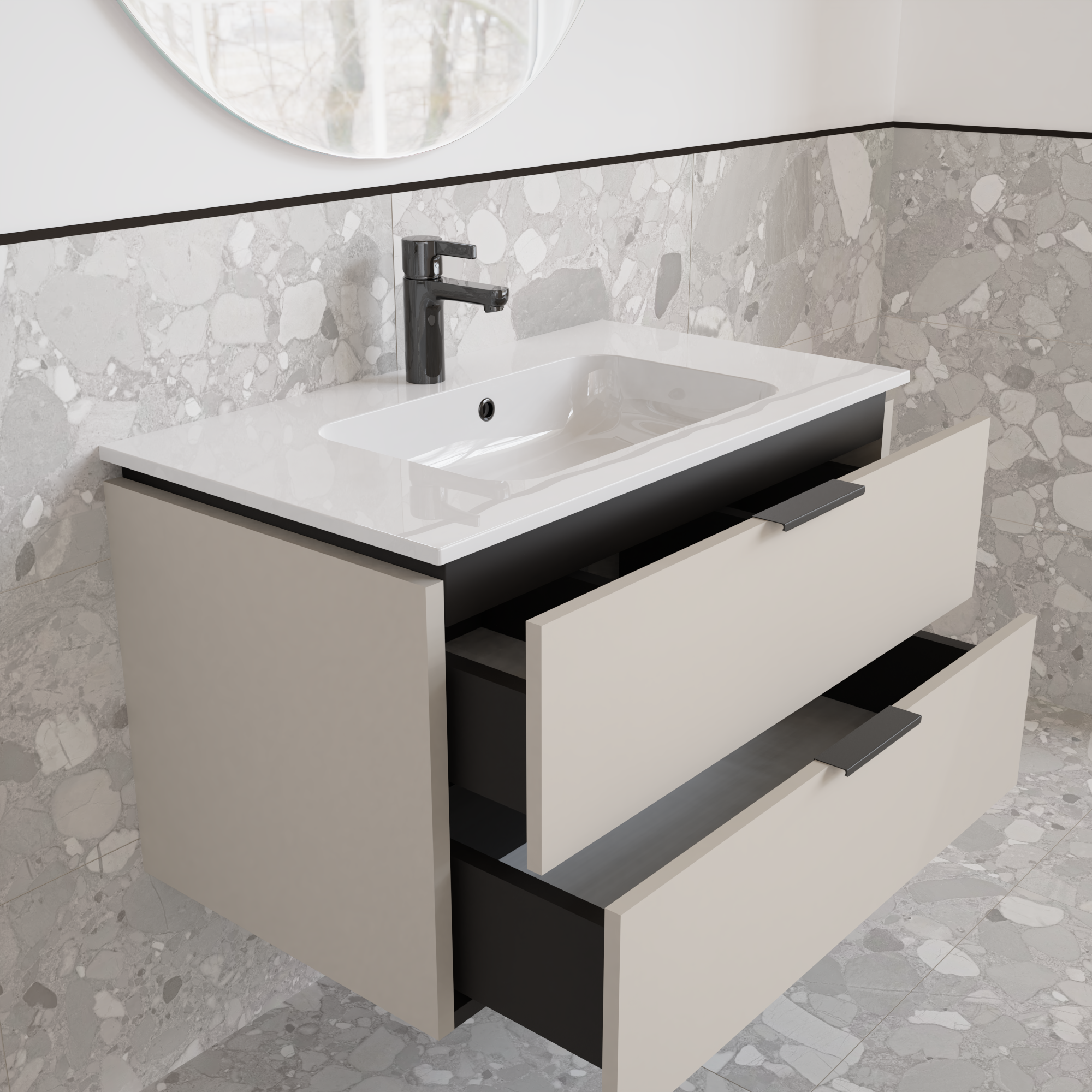 Тумба подвесная с раковиной MVK Vostok Icon 80 В2 800х450х530 мм Кашемир (p280km) - фото 3 Тумба подвесная с раковиной MVK Vostok Icon 80 В2 800х450х530 мм Кашемир (p280km) - фото 3