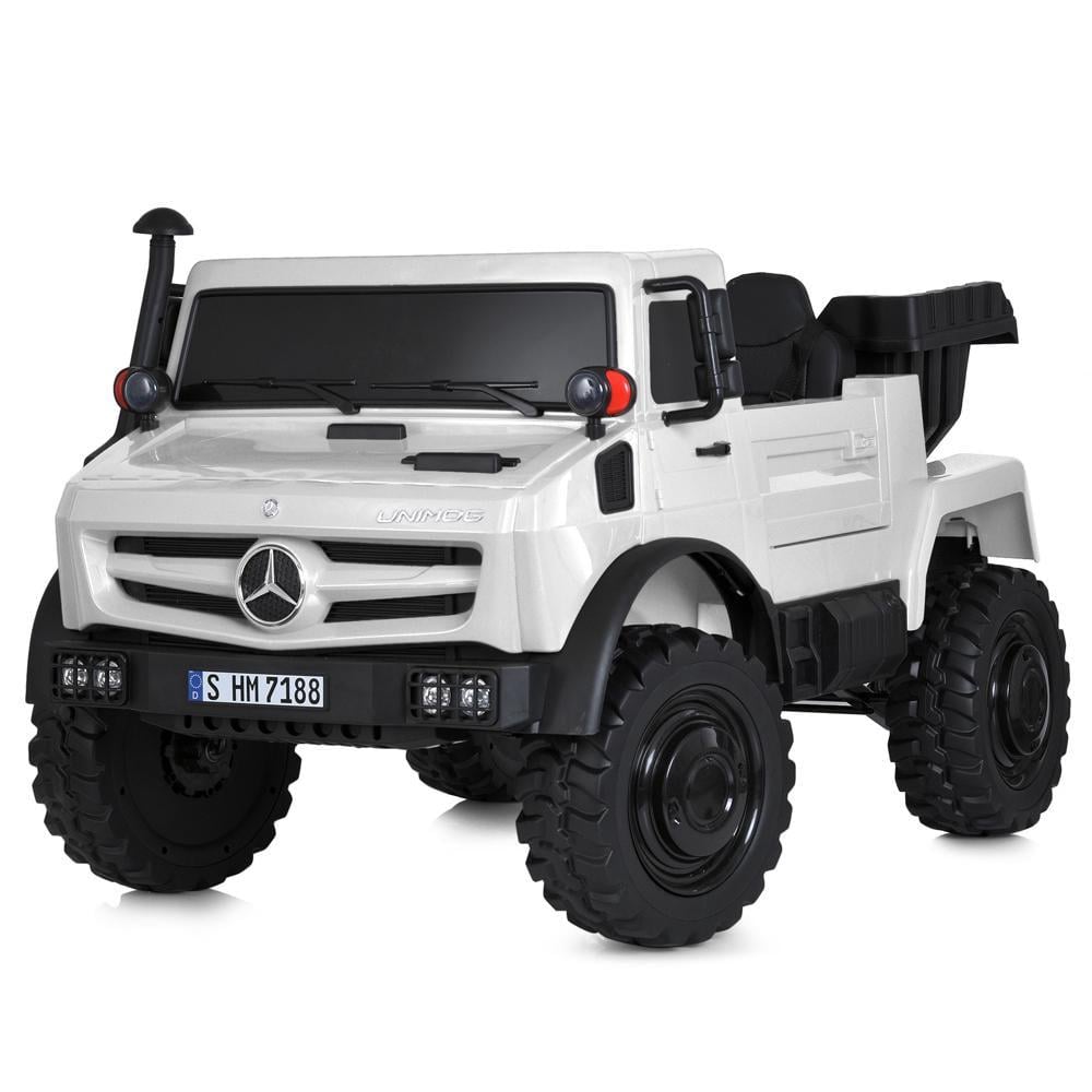 Детский электромобиль двухместный Bambi Mercedes Unimog M 5837EBLR Белый