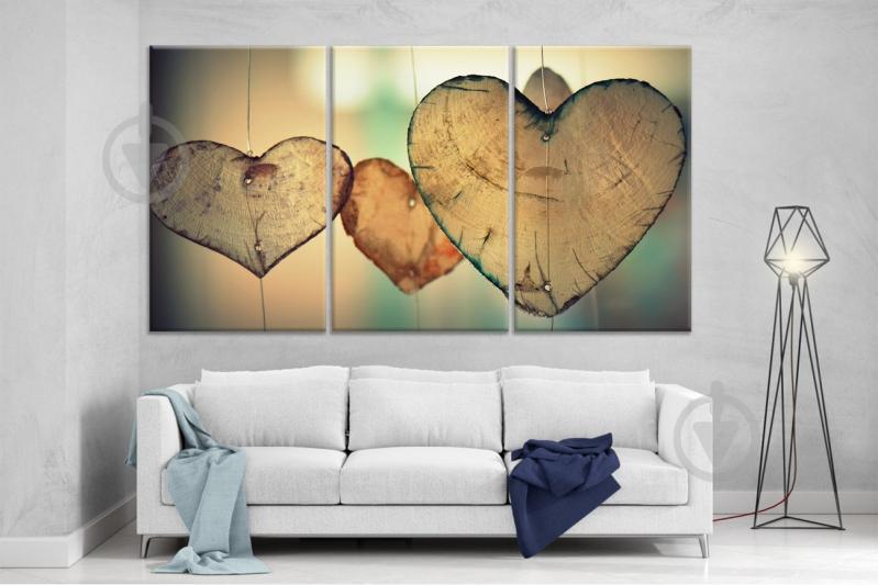 Модульная картина на холсте ProfART XL65 из трех частей 167x99 см Love (hub_KOwF40857)