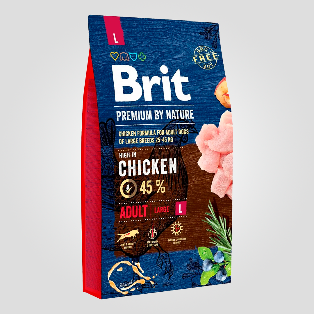 Корм сухий Brit Premium Dog L для дорослих собак великих порід з куркою 8 кг (2185083599)