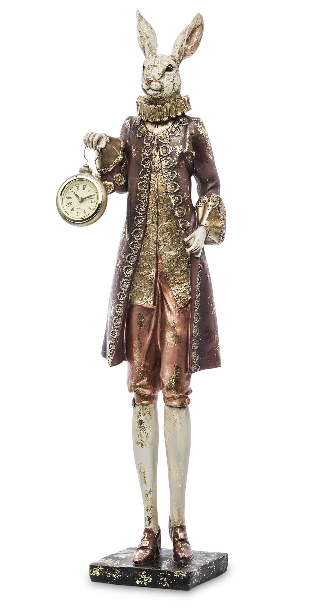 Декоративная статуэтка Кролик с часами (129145)