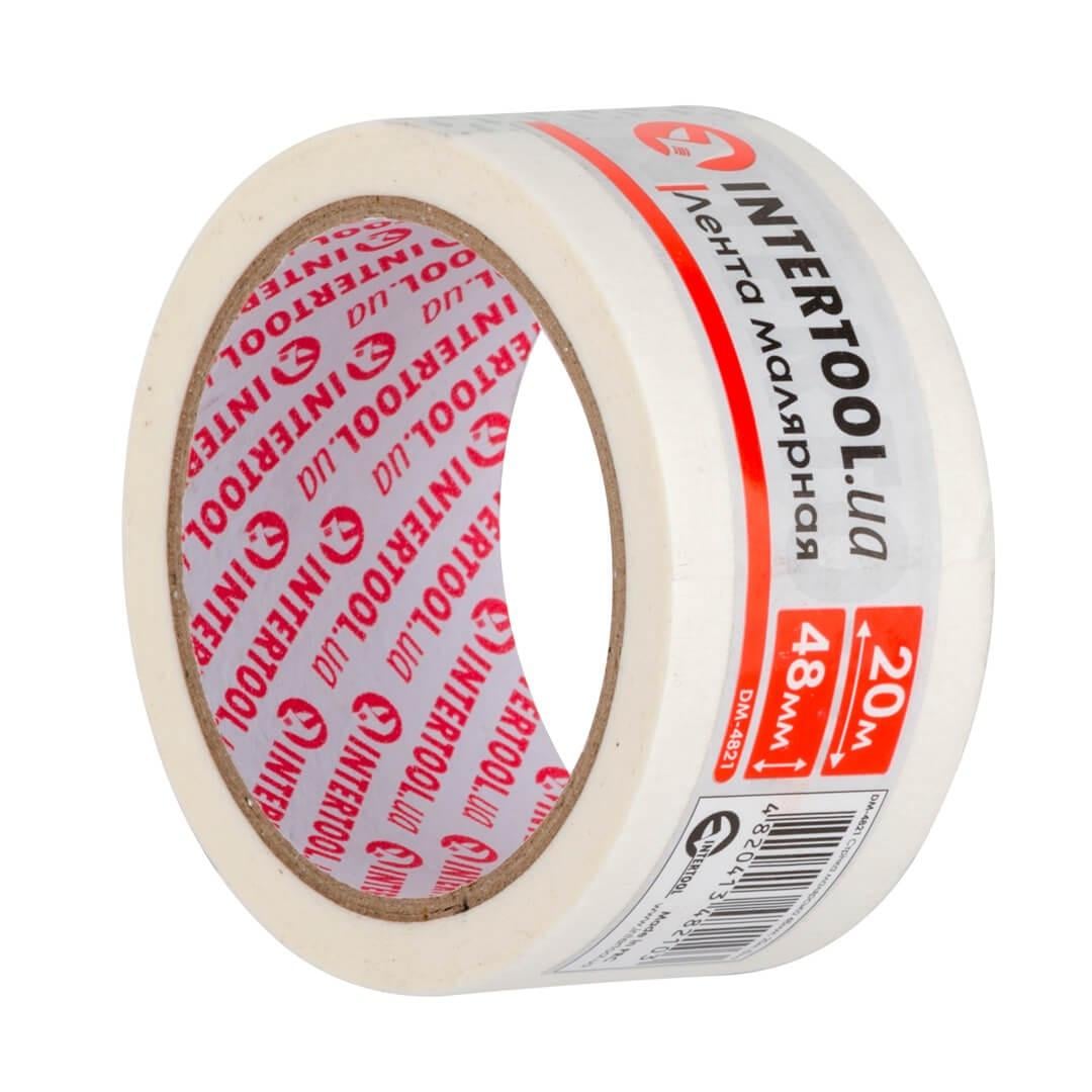 Малярная лента Intertool 48 мм 20 м Белый (DM-4821) Малярная лента Intertool 48 мм 20 м Белый (DM-4821)