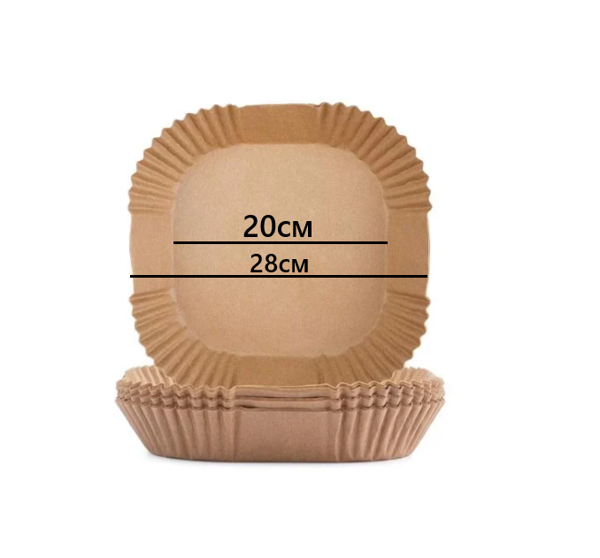 Форми паперові для аерогриля квадратні 100 шт. 20/28х4 см (20284100) - фото 6