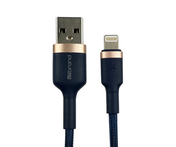 Кабель USB Data Mibrand MI-71 Metal Braided 2,4A 1 м Navy Blue