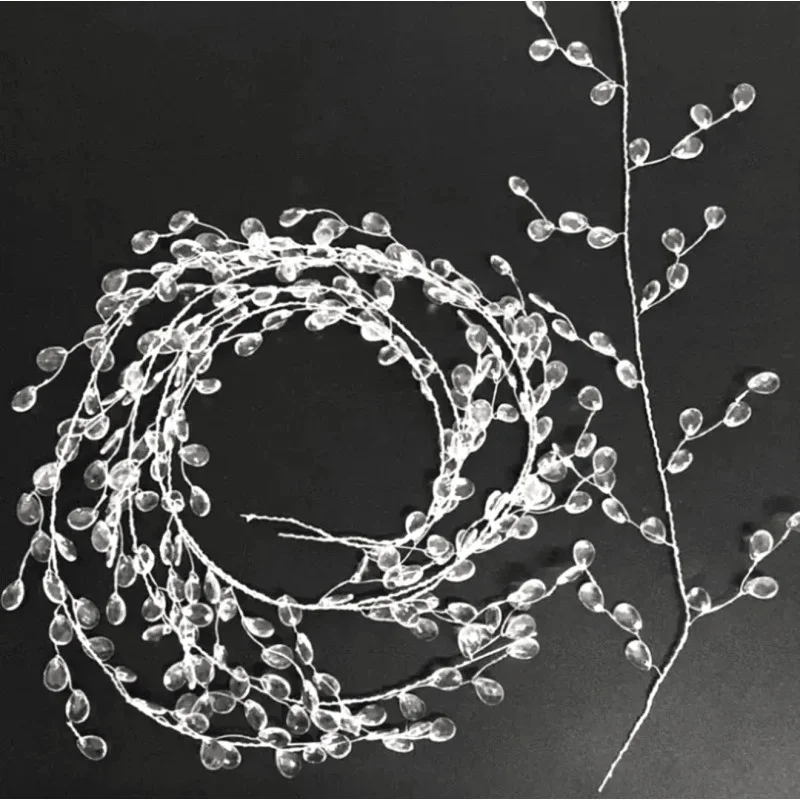 Гирлянда декоративная с акриловыми кристаллами для дома и праздничного декора 1 м Прозрачный (2775413662)