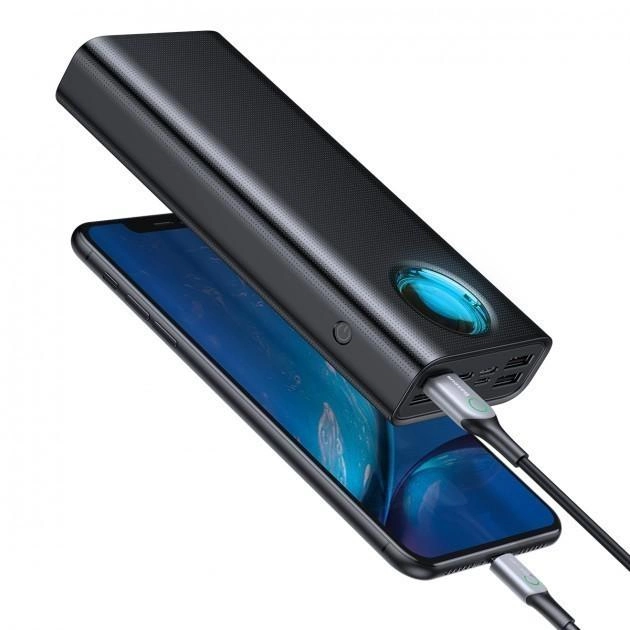 Повербанк 30000 mah 65W Baseus PowerBank із швидкою зарядкою Delivery/Quick Charge 3.0 Black (PPLG-A01) - фото 9