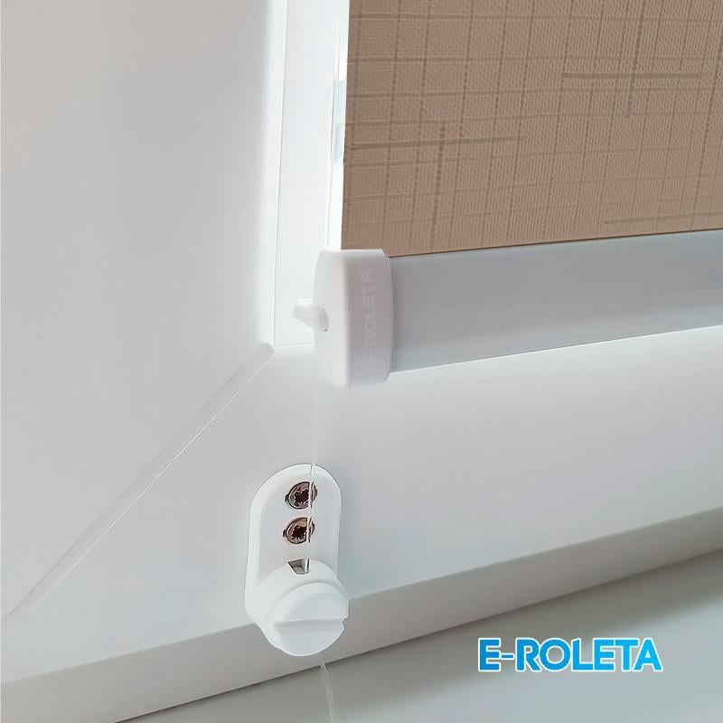 Ролета тканинна E-ROLETA Льон 7439 з фіксацією під нахил 55х90 см Коричневий (L7439-55-90) - фото 4 Ролета тканинна E-ROLETA Льон 7439 з фіксацією під нахил 55х90 см Коричневий (L7439-55-90) - фото 4