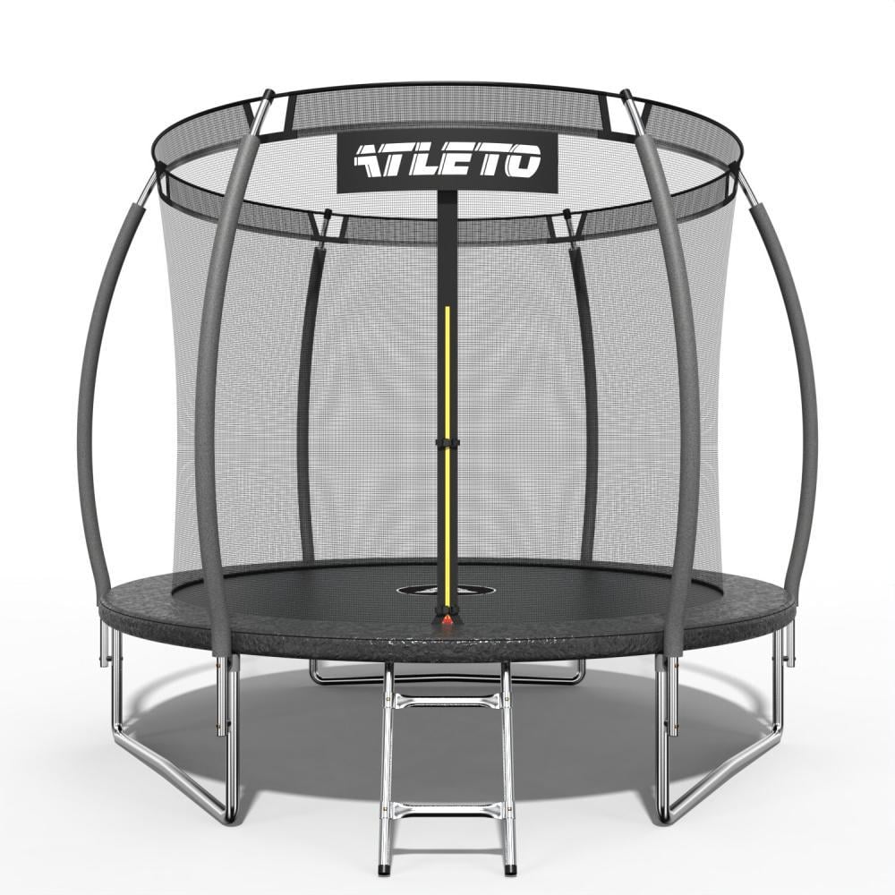 Батут детский с внутренней сеткой и стремянкой Atleto 312 см Черный (42400470)