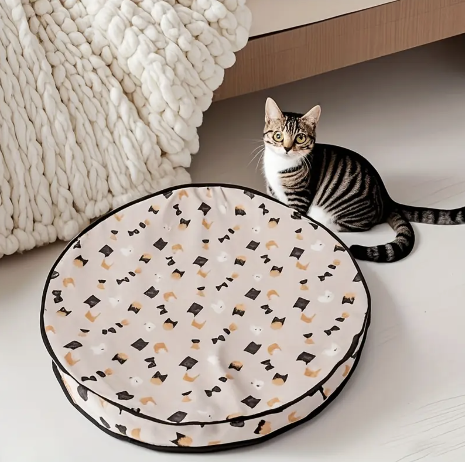 Килим ігровий для полювання для котів Бежевий - фото 7 Килим ігровий для полювання для котів Бежевий - фото 7