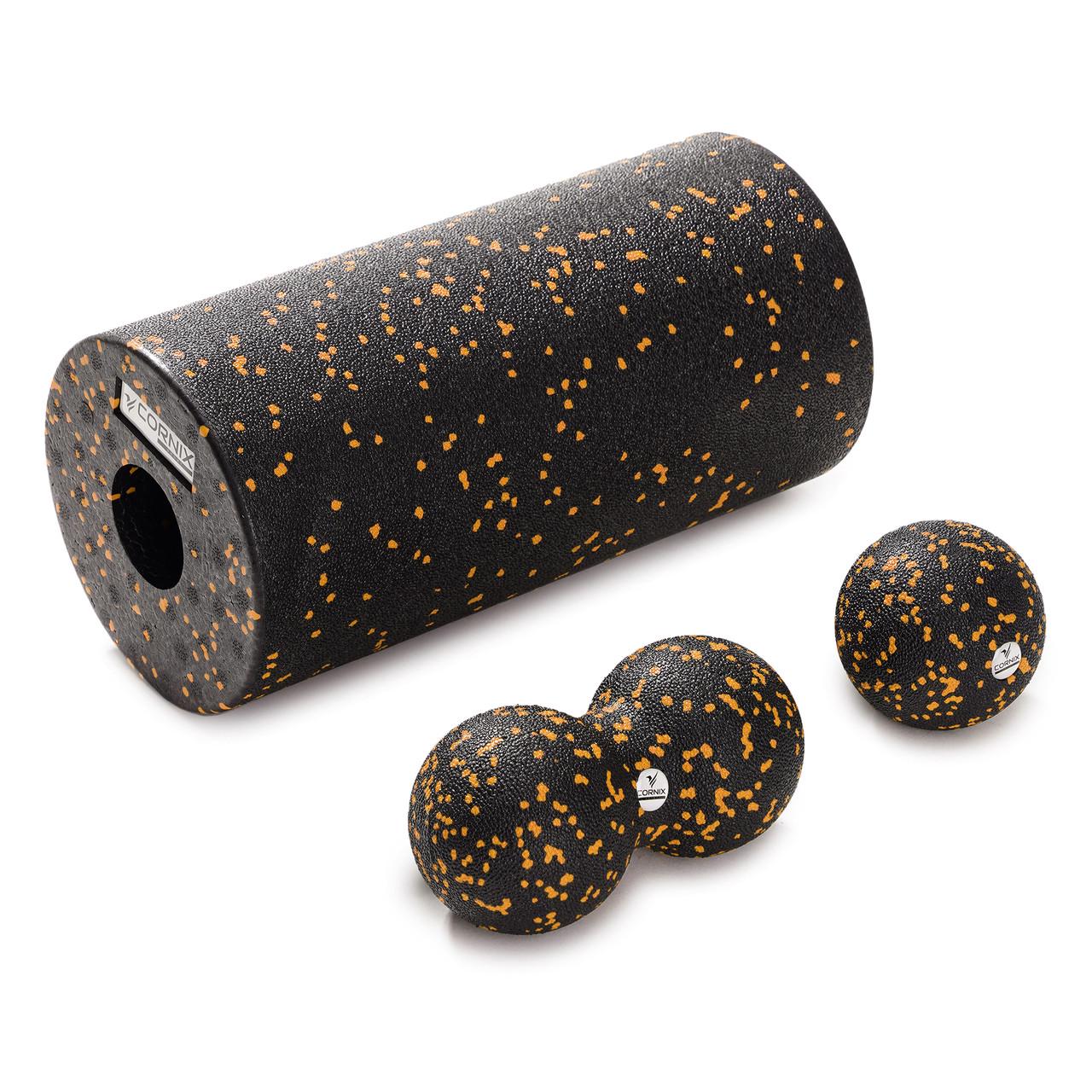 Масажний набір Cornix Ball 8 см/Duoball 8х16 см та Foam Roller 30х15 см XR-0081 (2554859524)