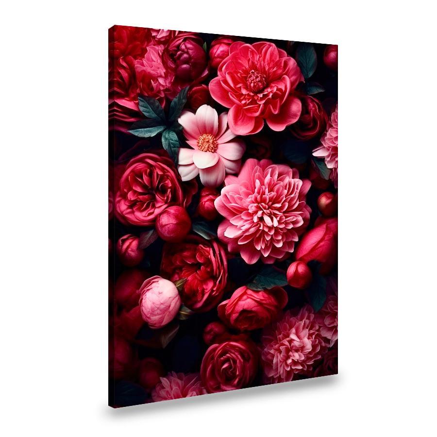 Картина на холсте Красные пионы 80x54 см (250VP_L)