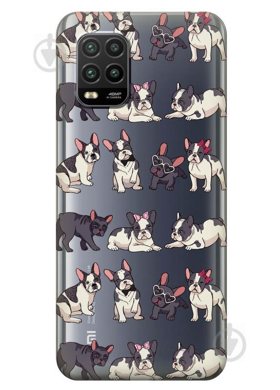 Силиконовый чехол iSwag для Xiaomi Mi 10 Lite Маленькие бульдоги (KS2283)