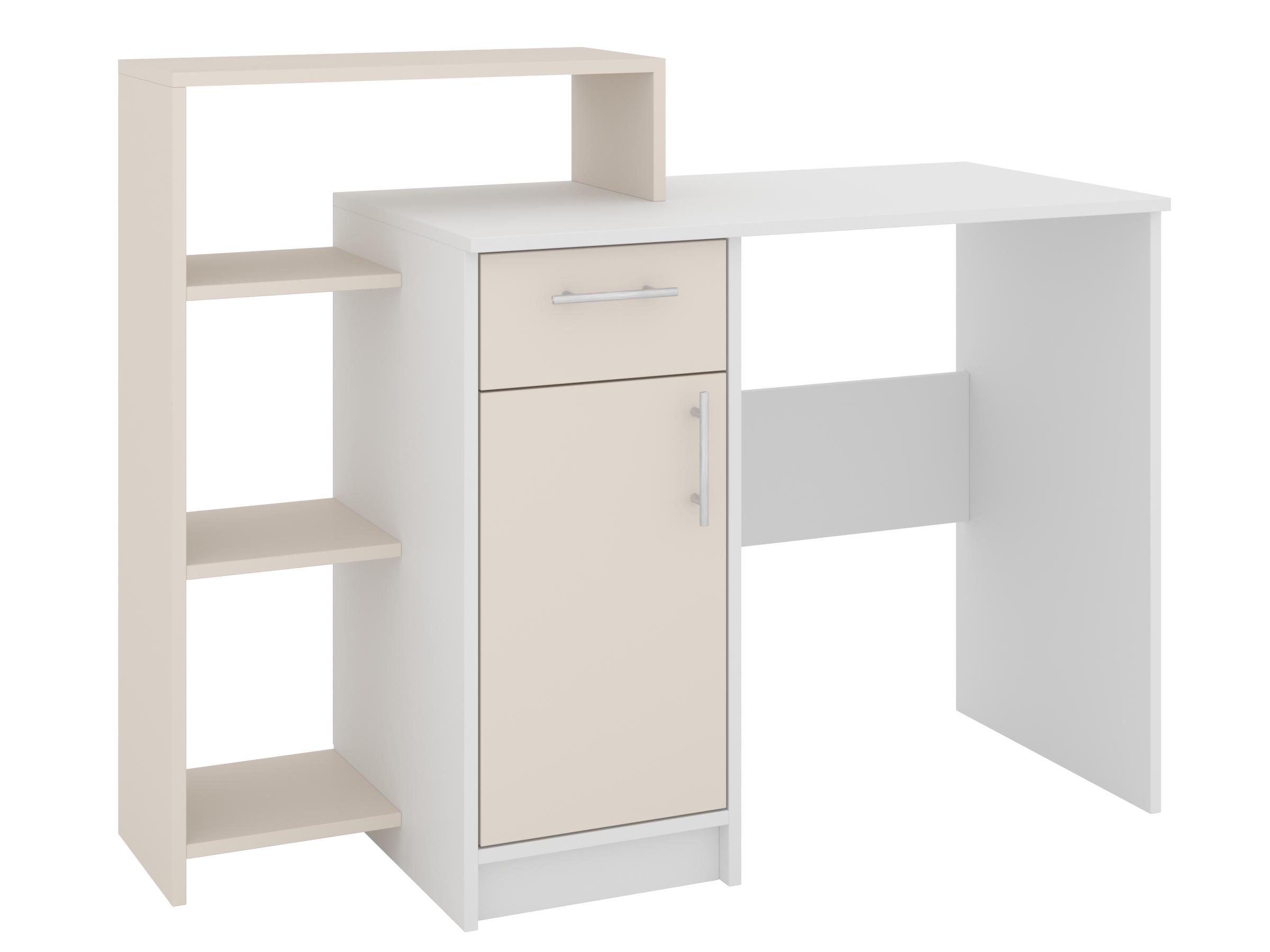Письмовий стіл PEHOTIN Кредо 116,6х47х75/92 см Білий/Кашемір (PN-101420)