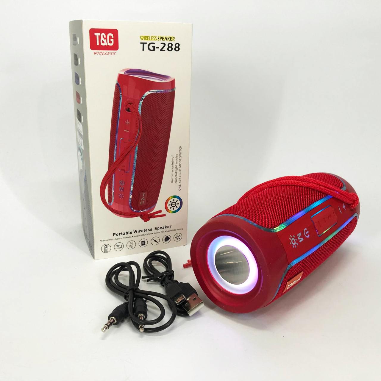 Колонка портативна з LED підсвічуванням TG288, гучна колонка для вечірки. Колір: Червоний - фото 2 Колонка портативна з LED підсвічуванням TG288, гучна колонка для вечірки. Колір: Червоний - фото 2