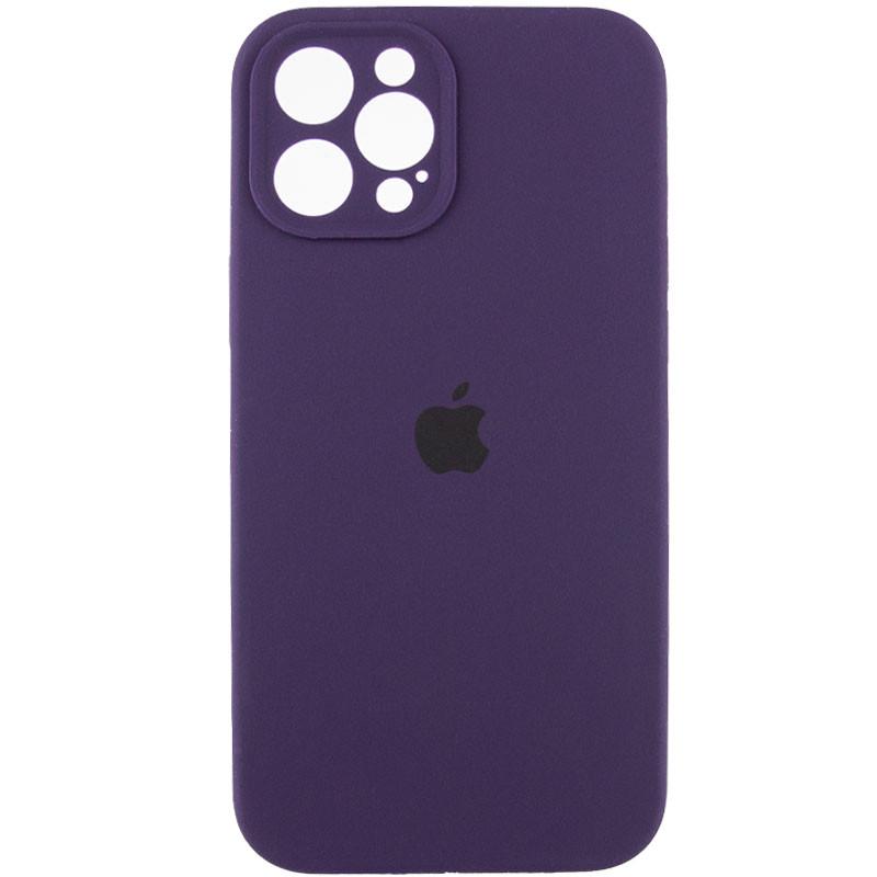 Противоударный чехол Silicone Case Full Camera Protective AA для Apple iPhone 12 Pro Max 6.7" Фиолетовый/Elderberry/PVH