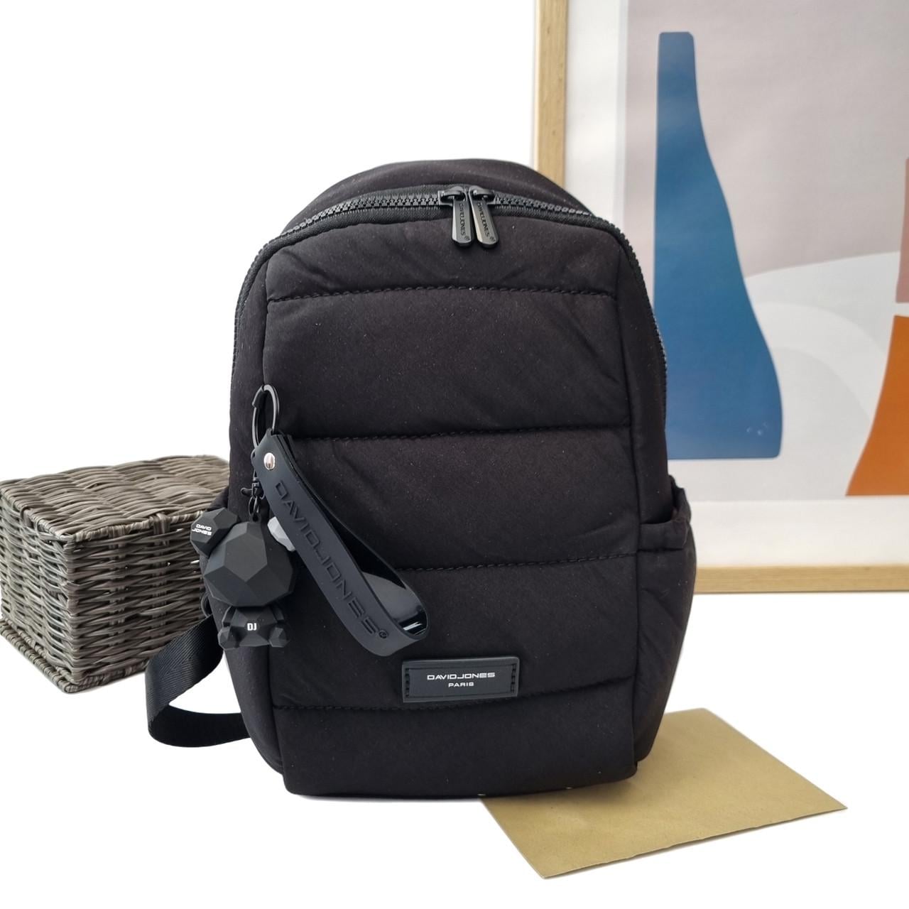 Міський рюкзак жіночий DavidJones поліестер Чорний (CM7479 black)