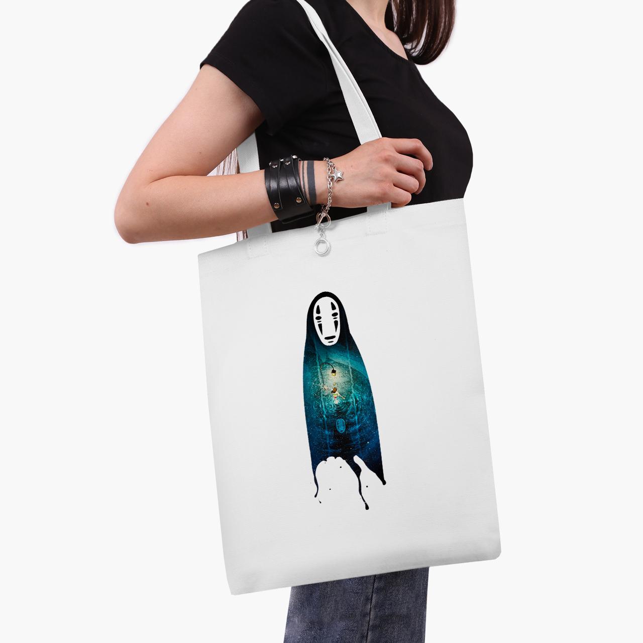 Эко сумка шоппер Безликий Бог Каонаси Spirited Away 41x35 см Белый (9227-2831-WT1)