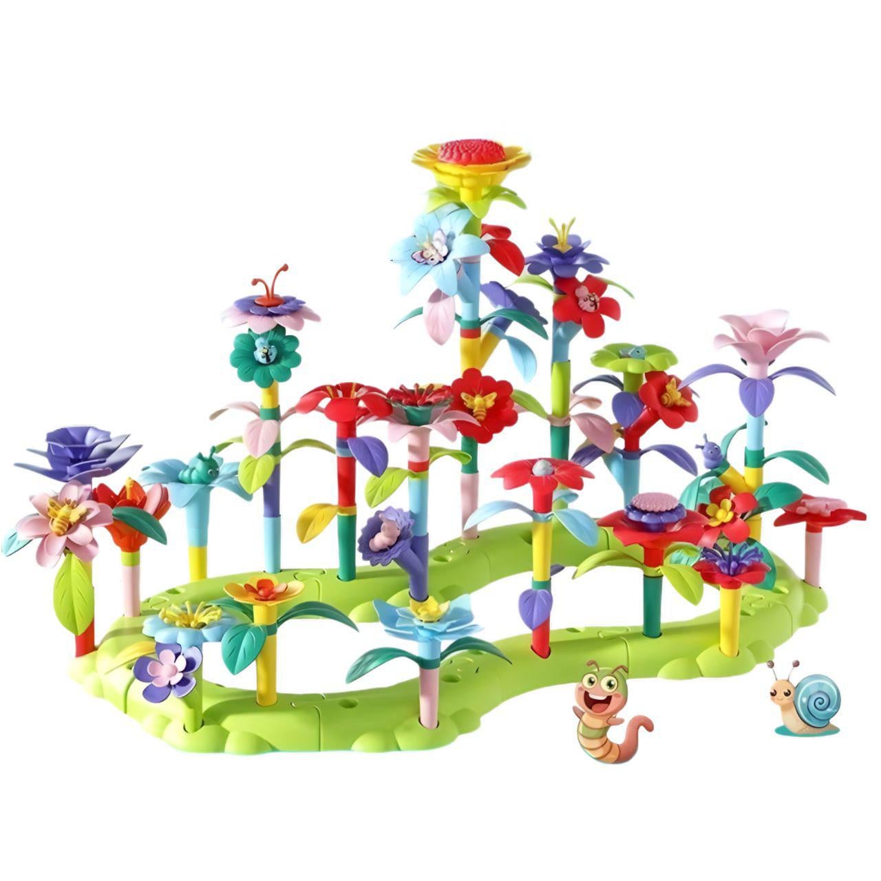 Конструктор для дівчаток 9034 Квіткова оранжерея з звивистою основою 163 деталі Конструктор для дівчаток 9034 Квіткова оранжерея з звивистою основою 163 деталі