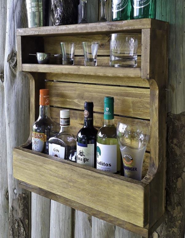 Полка для вина настенная из дерева Эримо Венге (ПНК-013907)