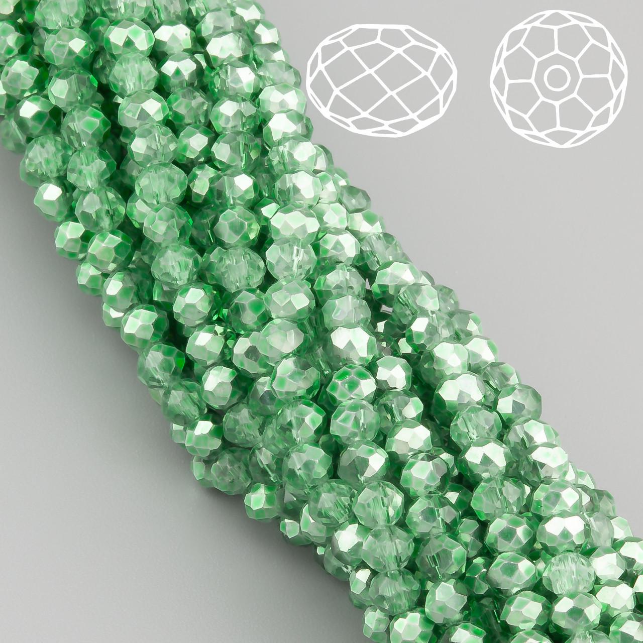 Бусины Swarovski огранки рондель полупрозрачный 4х3,5 мм 42 см 120 шт. Оливково-зеленый/Металлик (БС4223а35) - фото 2 Бусины Swarovski огранки рондель полупрозрачный 4х3,5 мм 42 см 120 шт. Оливково-зеленый/Металлик (БС4223а35) - фото 2