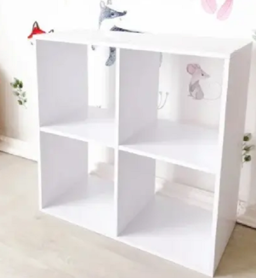 Стеллаж для книг и декора на 4 ячейки Белый (P9) - фото 2