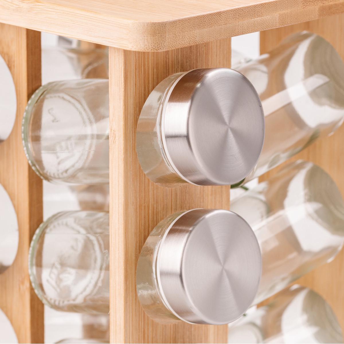 Набір для спецій на дерев'яній підставці 12 предметів по 100 мл - фото 5