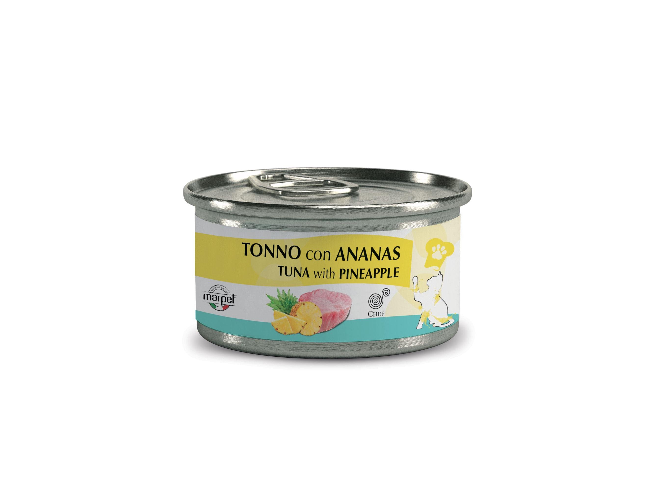 Корм влажный Marpet Aequilibria Chef для кошек тунец с ананасом 80 г